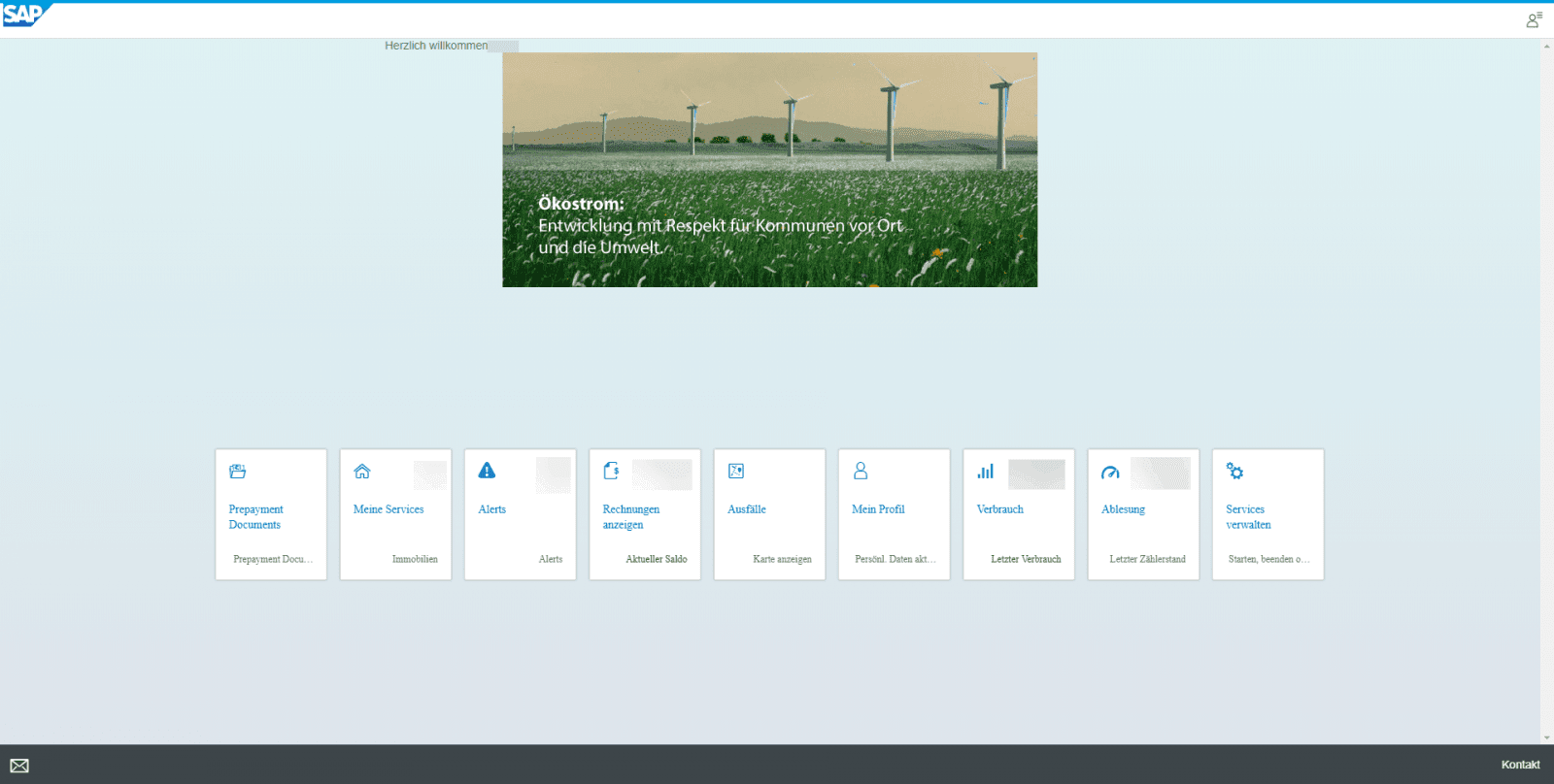 Multichannel Foundation for Utilities Webseite - Privater Bereich