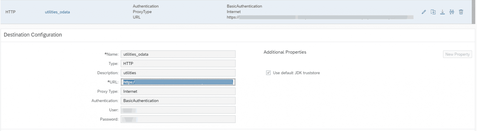 SAP Cloud Platform Destination