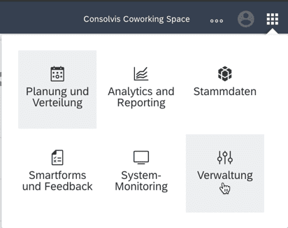 SAP FSM Appauswahl Verwaltung
