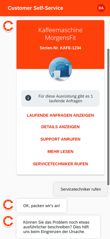 SAP Field Service Management Customer Self Service