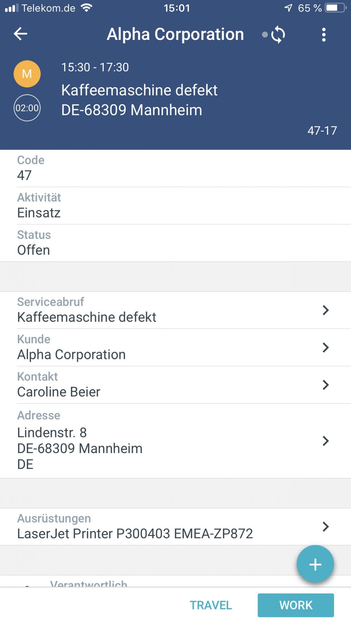 SAP Field Service Management Mobile App