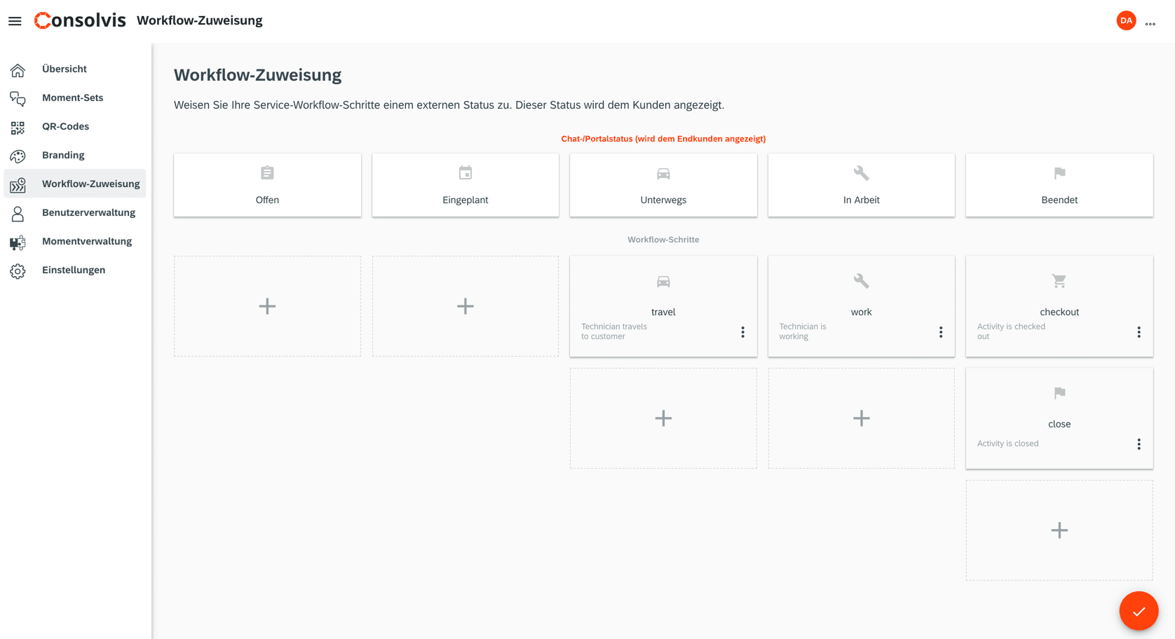 SAP FSM Now Workflow Zuweisung