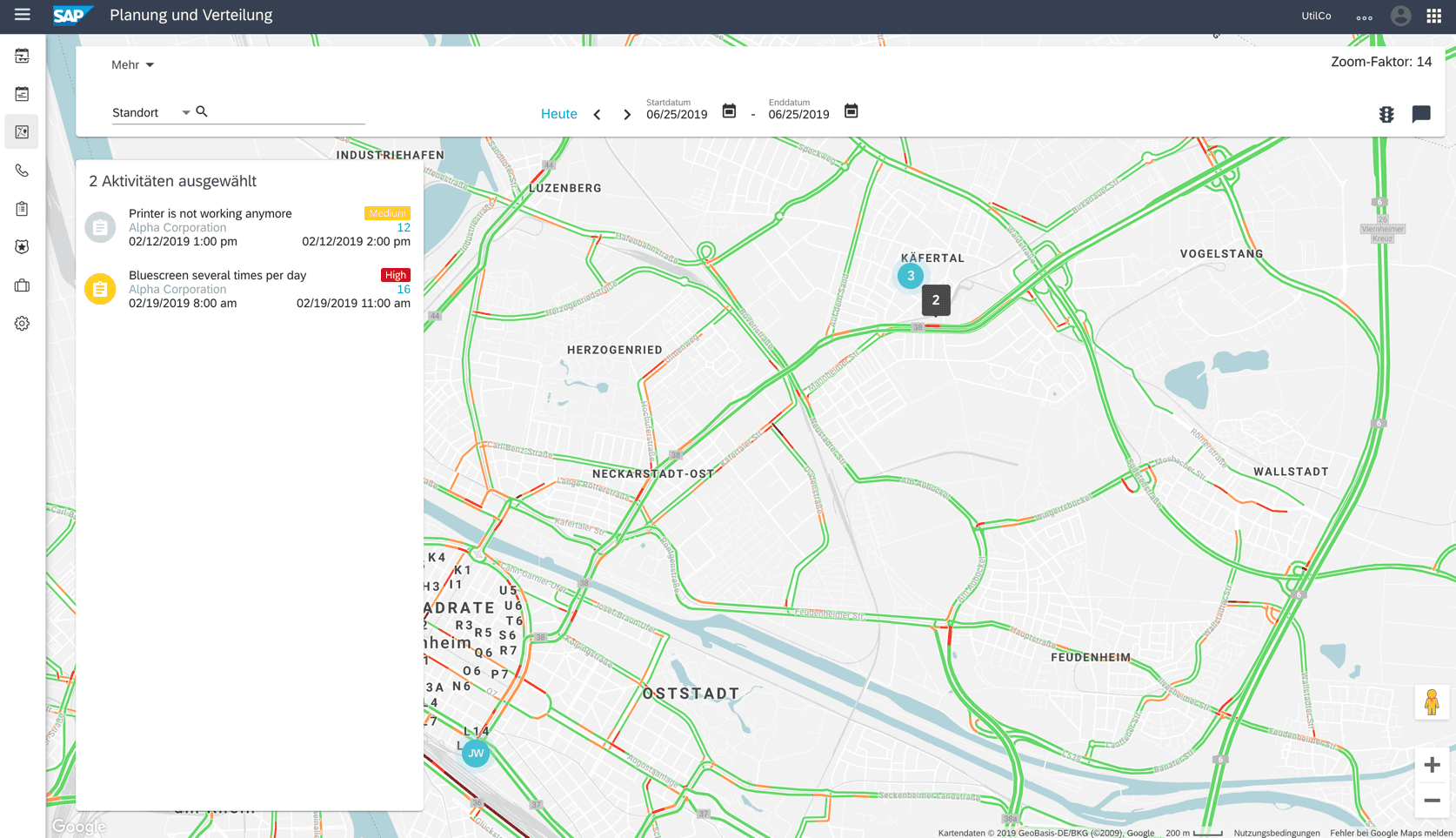 SAP FSM Service Map