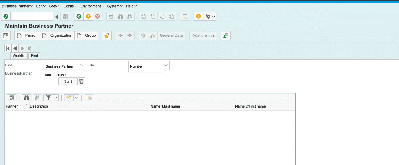 Transaktion mit SAP Screen Personas