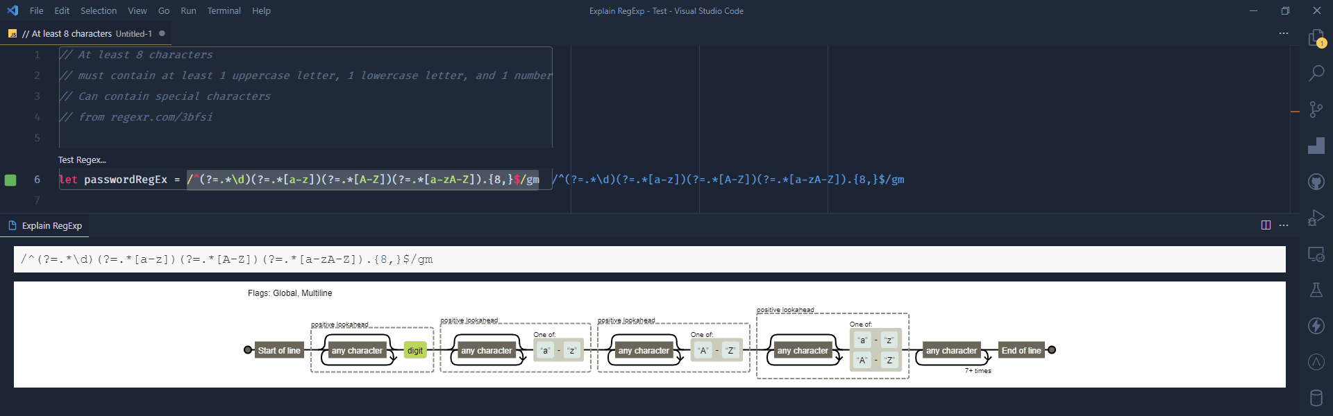 VSCod Regexp Explain