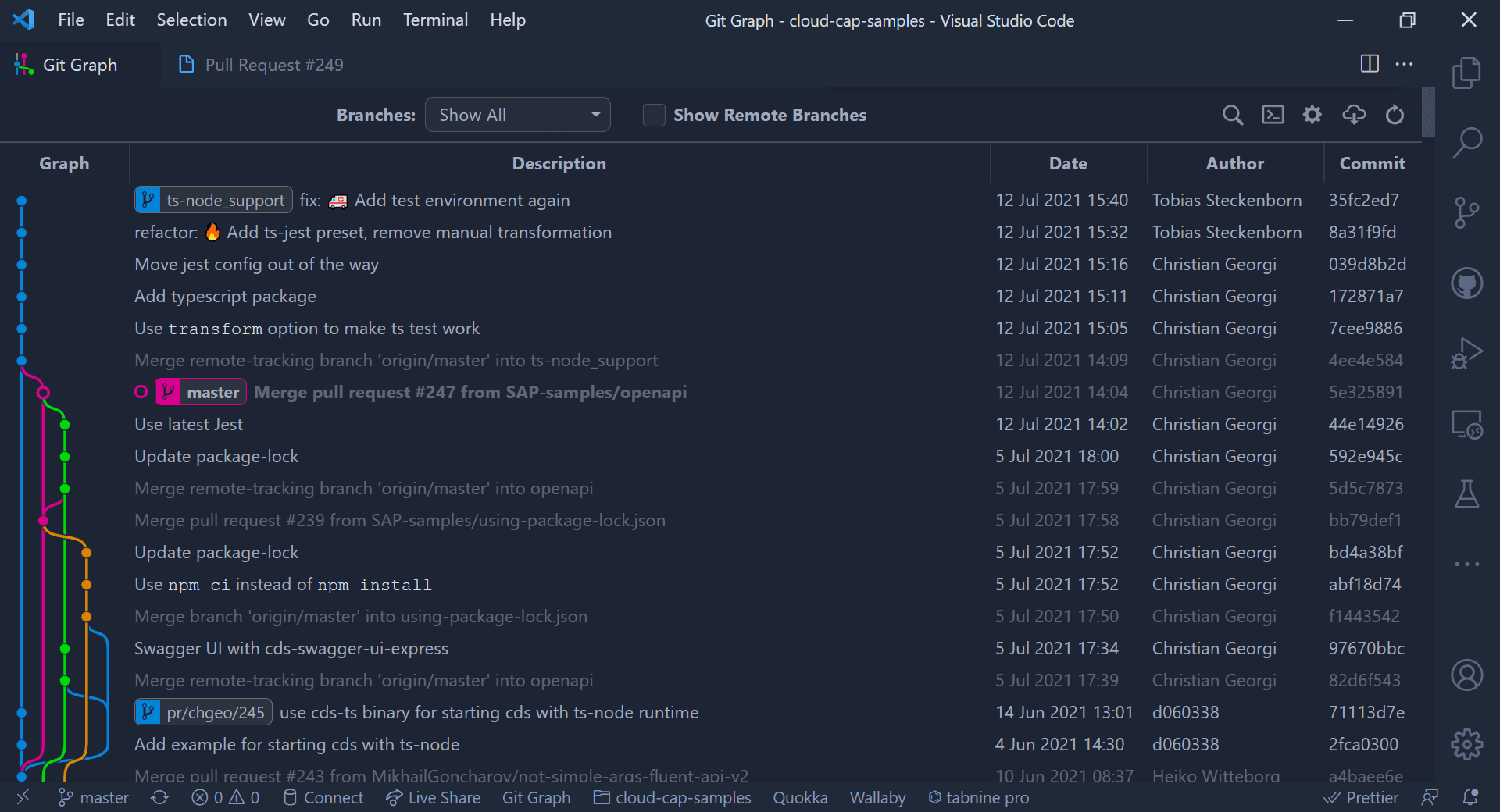 VSCode Git Graph