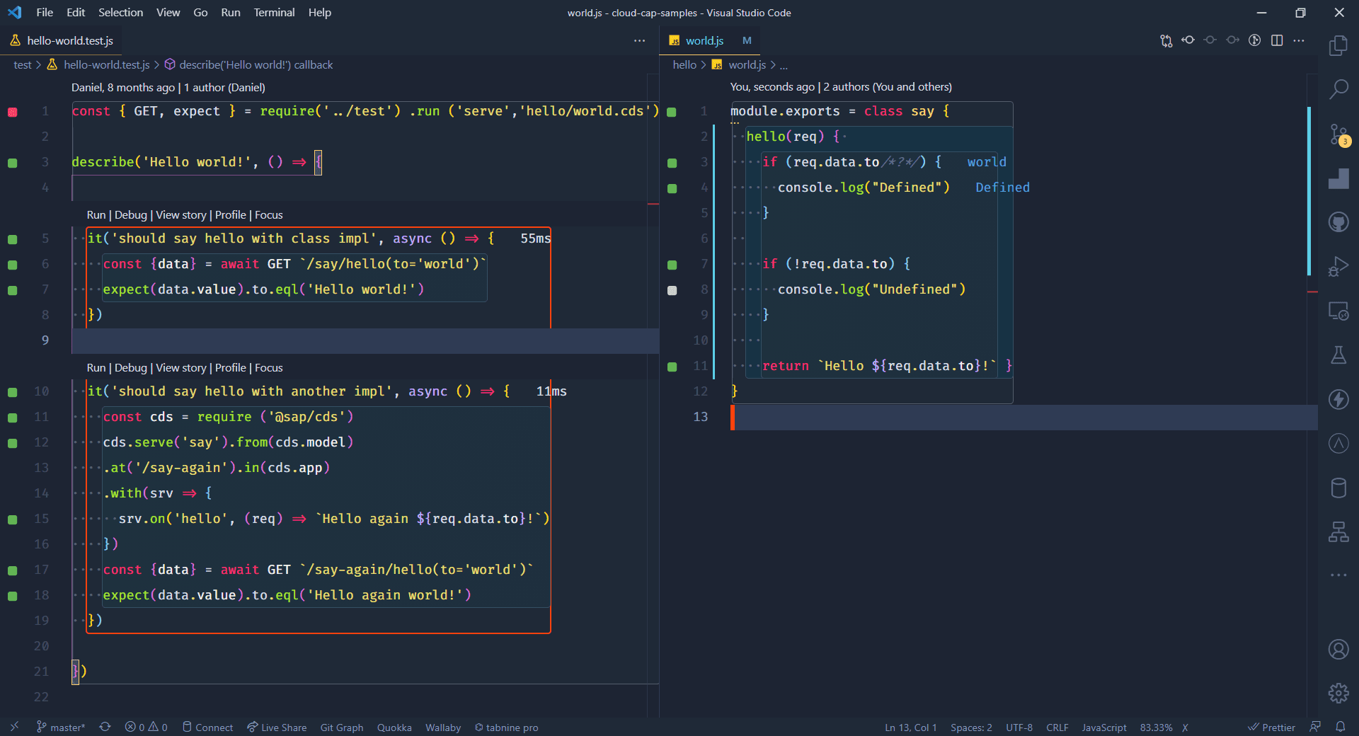 VSCode Wallaby