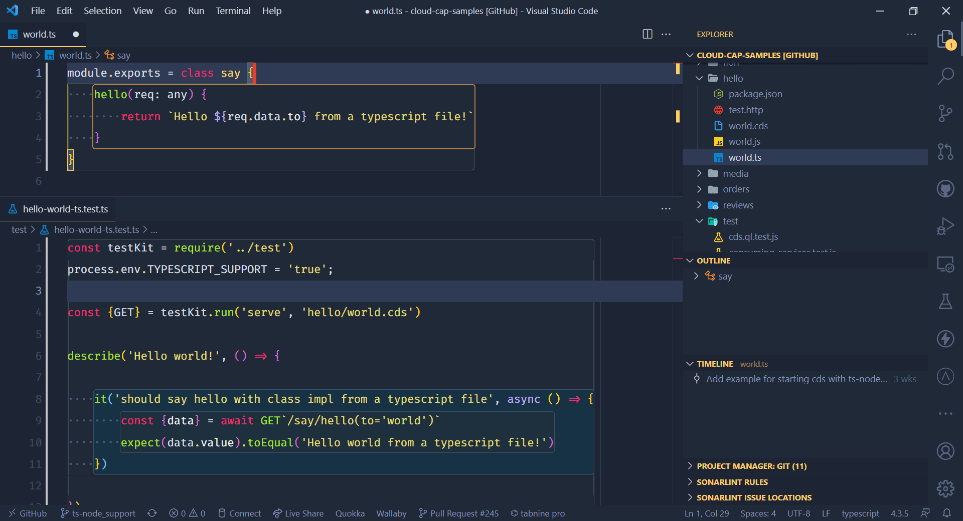 Visual Studio Code Hello World